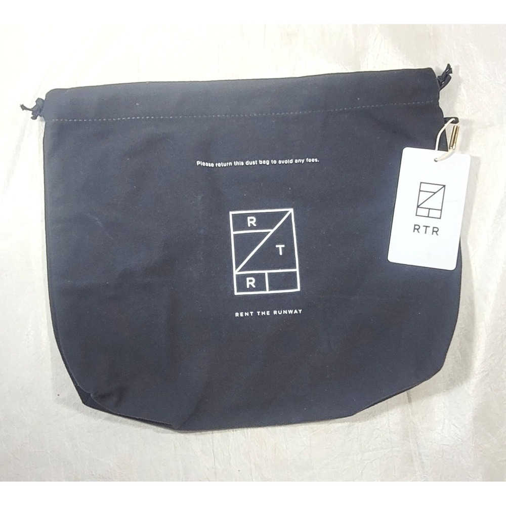 Rent the Runway RTR Black Microfiber Storage Dust Bag - 9"T x 11"W